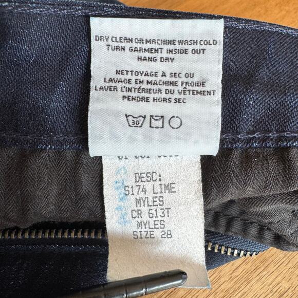 Talley Myles Jeans Mid Rise Skinny Dark Wash Faded Designer Denim Size 28 NY LA - Picture 14 of 15